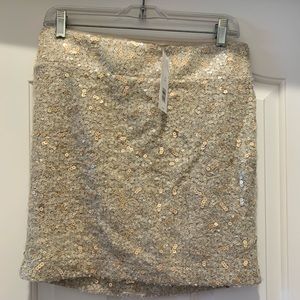 Banana Republic Cream Sparkle Skirt 4P
